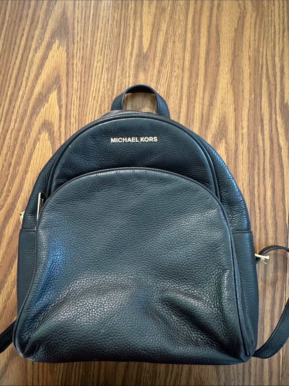 Michael Kors Black Pebbled Leather Mini Backpack